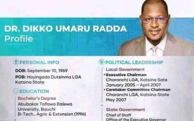 Dr Dikko Umaru Radda Profile