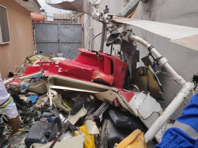 Helicopter crashes in Lagos, HOTPEN